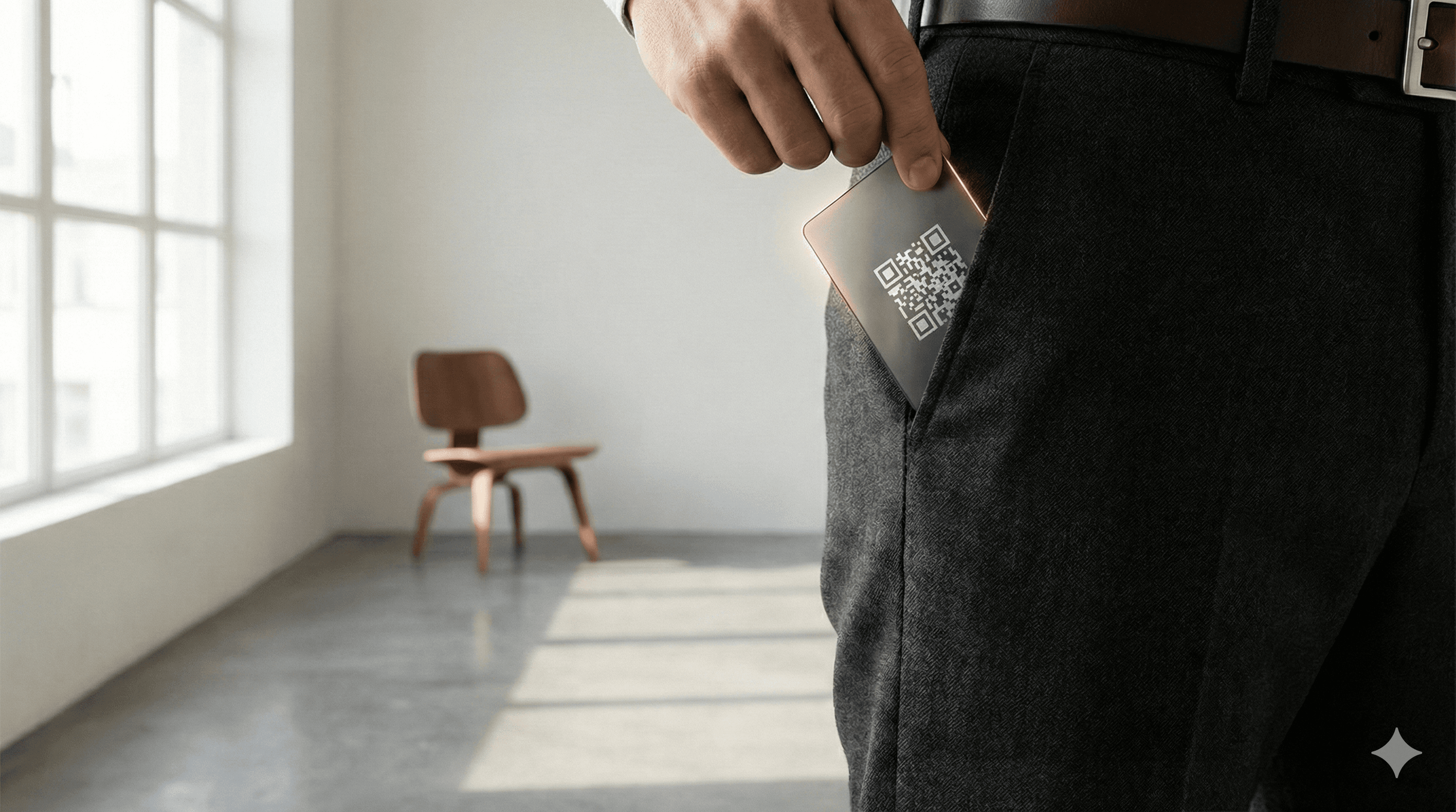 Premium resin sigil with QR code close-up